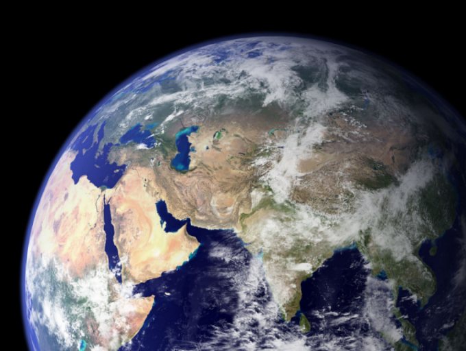 Blauer Planet: Blick aus dem Weltraum auf unsere Erde