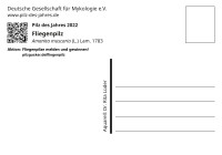 dgfm postkarte pilz des jahres 2022 fliegenpilz 1 2 rs