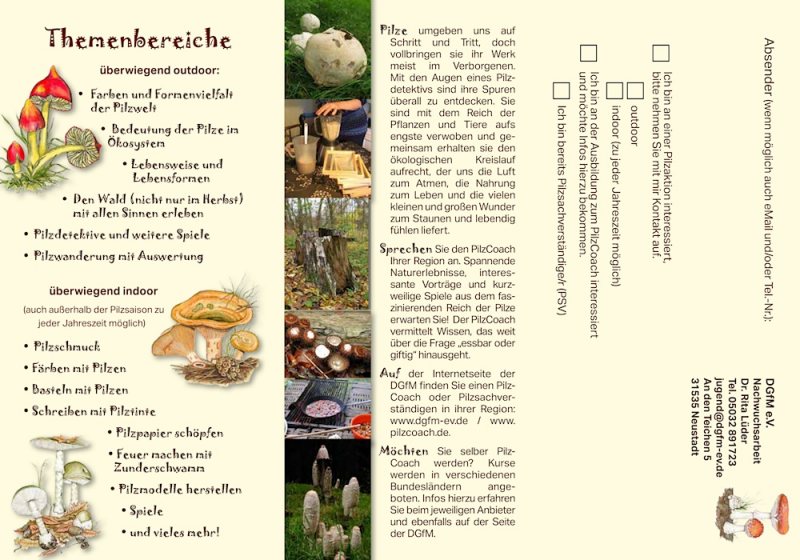 Flyer zur PilzCoach-Ausbildung, Seite 2