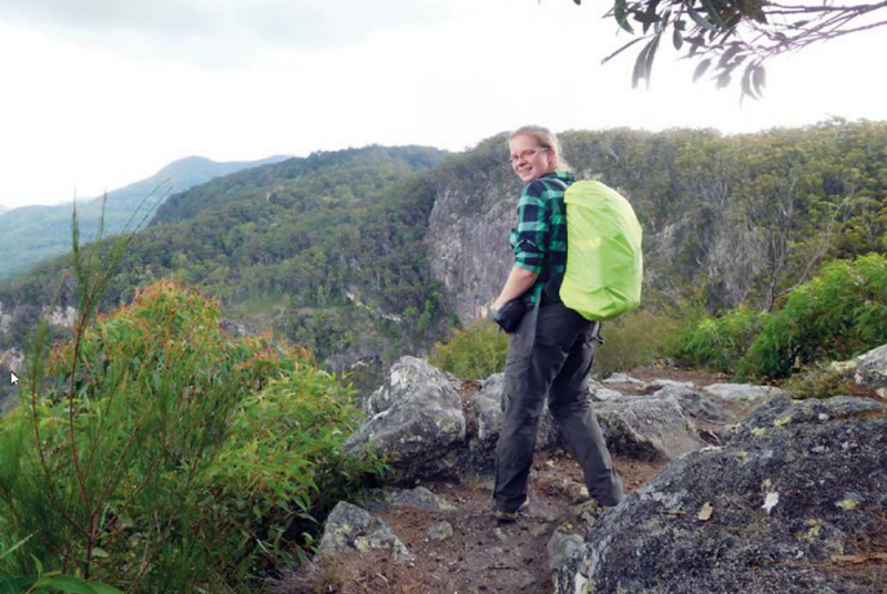 Julia Kruse auf einer Wanderung durch den Lamington National Park in Australien